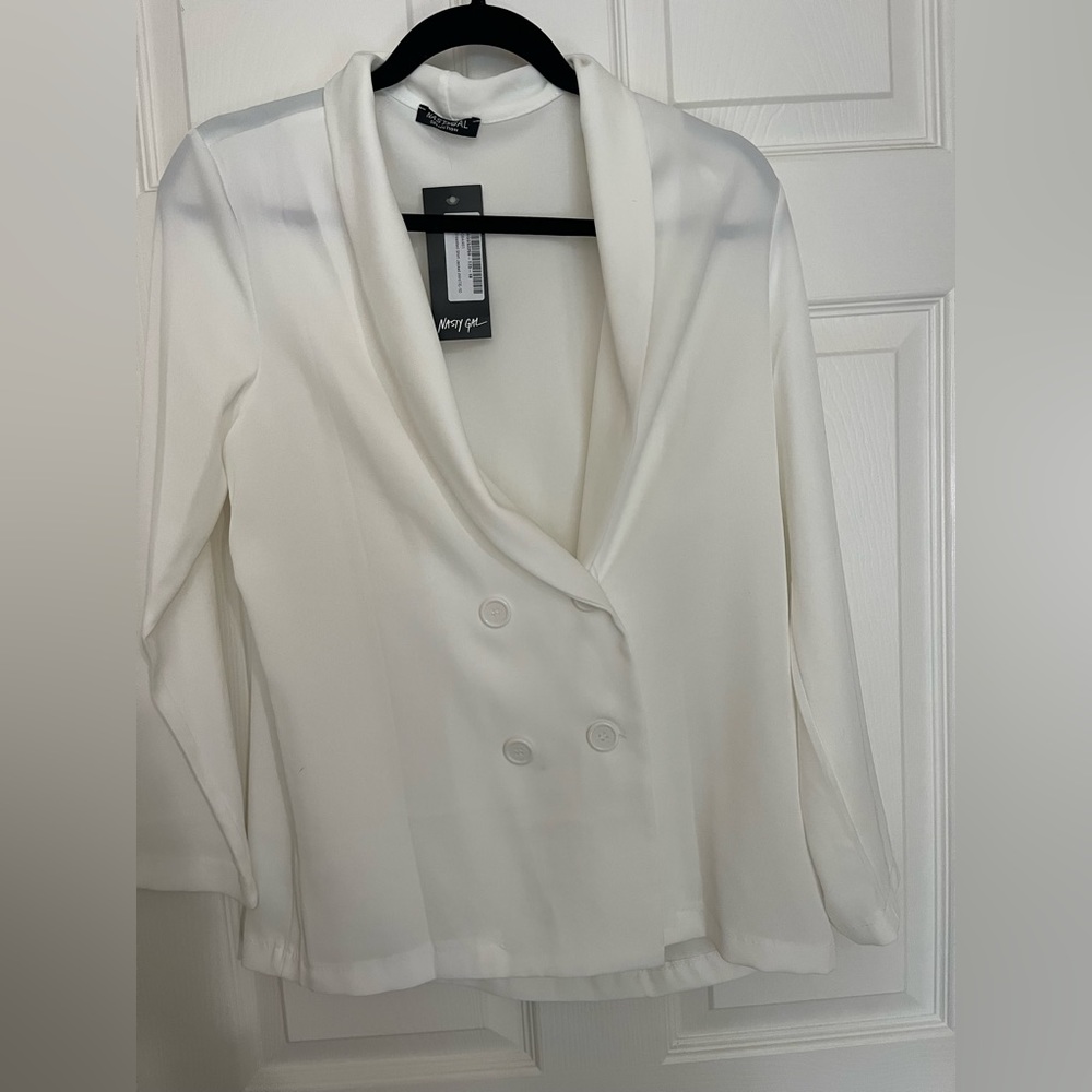 New with tags! Nasty Gal White Business Jacket